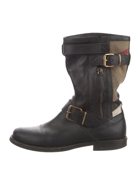 burberry grantville moto boots|Burberry Flat Moto Boots .